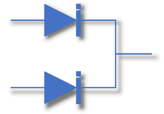 Simplified schematic of the Ideal Diode Power Combiner